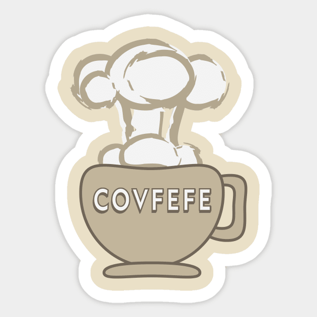 Covfefe Explosion T Shirt Sticker by ACRDesigns